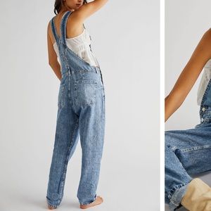 Free People Blue Denim Jumpsuit